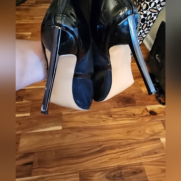 Pointed Toe Party Bootie High Heel Shoes Womens Zip Strappy Ankle Boots Size 9 - Picture 13 of 16